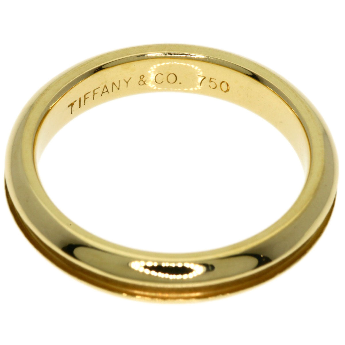 TIFFANY&Co.   Ring Grooved K18 Yellow Gold Ladies