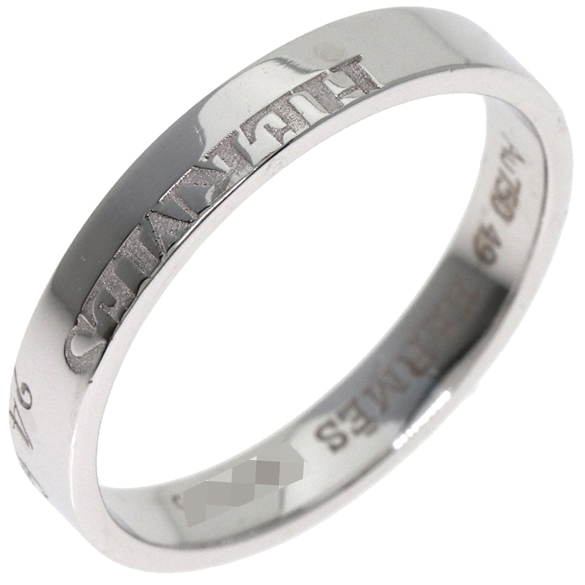 HERMES Wedding Band #49 Ring K18 White Gold Ladies [Used]