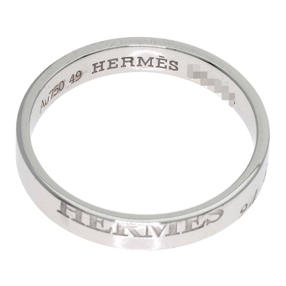 HERMES Wedding Band #49 Ring K18 White Gold Ladies [Used]