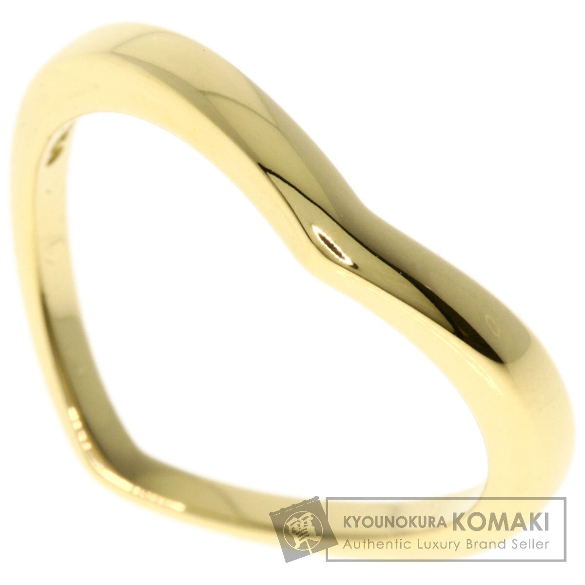 TIFFANY&Co.   Ring V band K18 Yellow Gold Ladies