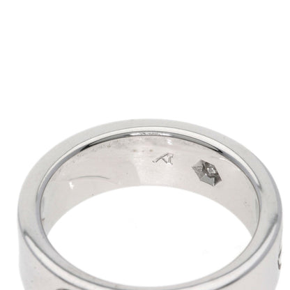 CARTIER   Ring love ring half diamond # 48 K18 White Gold Ladies
