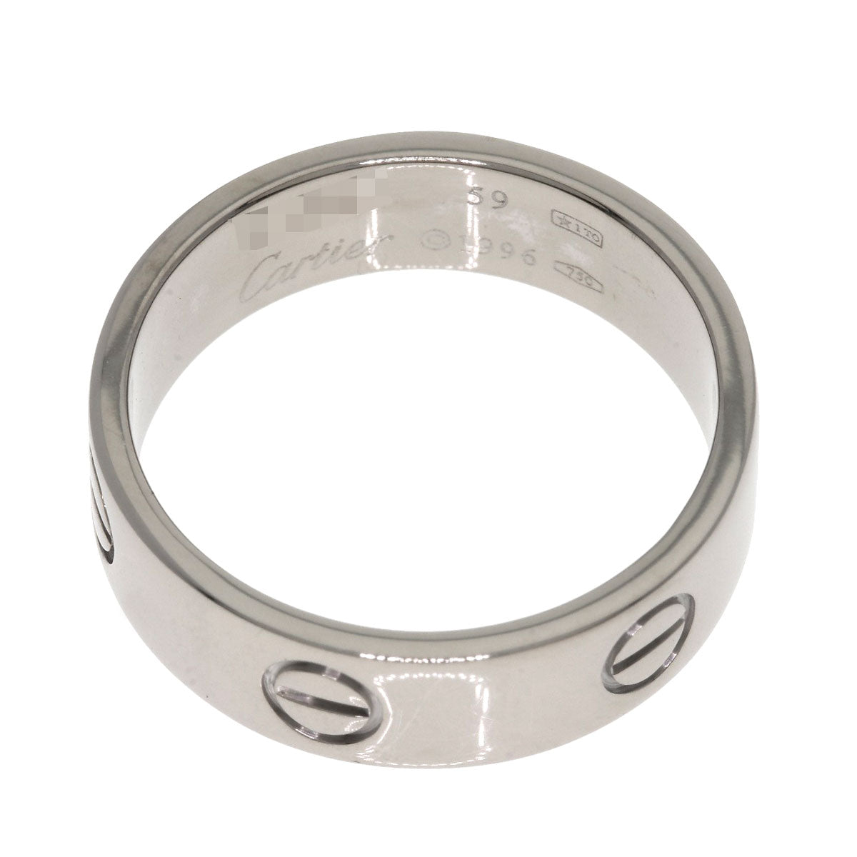 CARTIER love ring #59 Ring K18 White Gold Ladies [Used]