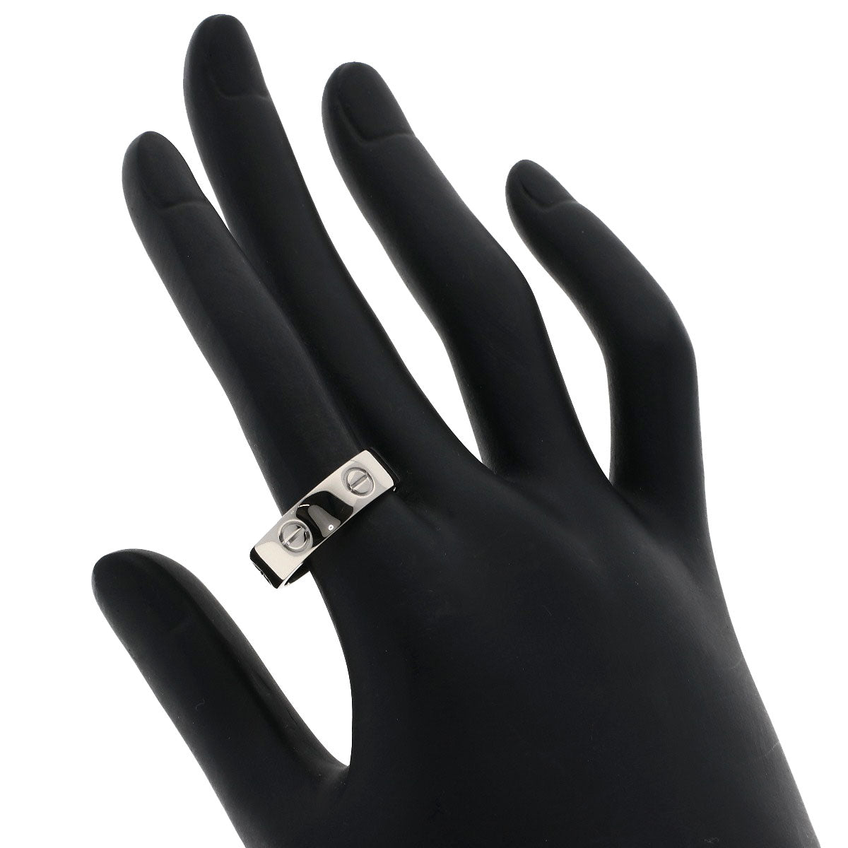 CARTIER love ring #59 Ring K18 White Gold Ladies [Used]