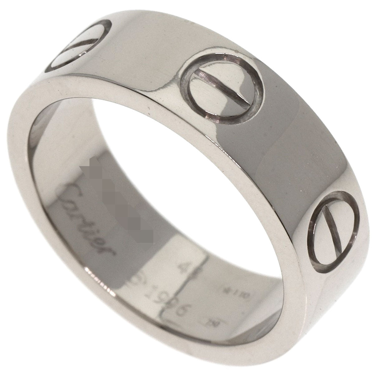 CARTIER love ring #48 Ring K18 White Gold Ladies [Used]