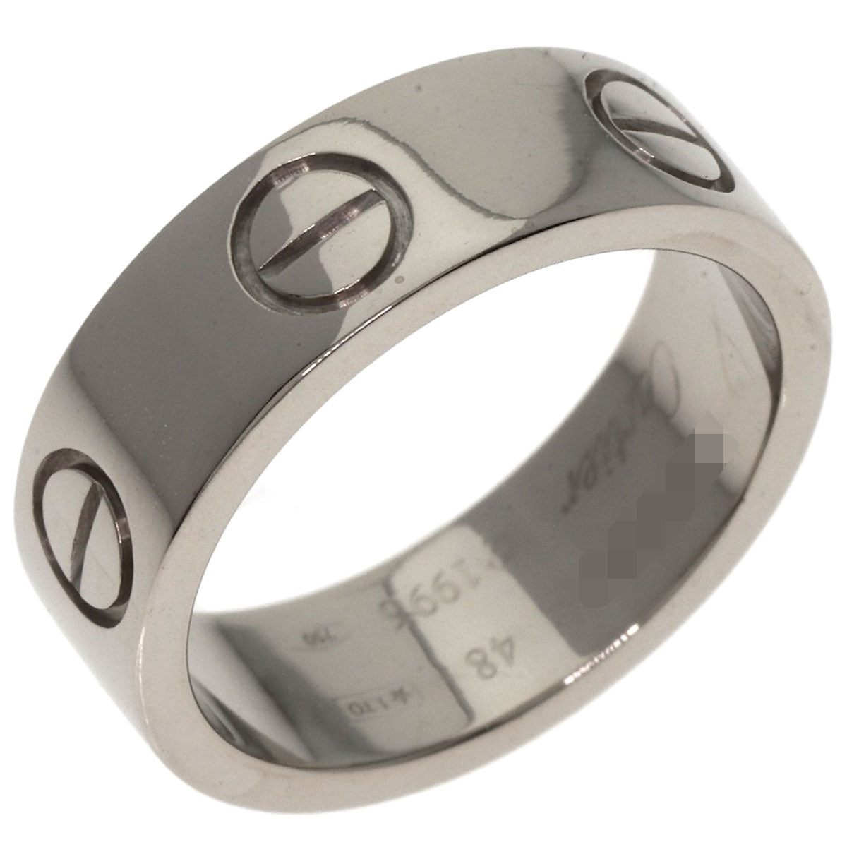 CARTIER love ring #48 Ring K18 White Gold Ladies [Used]