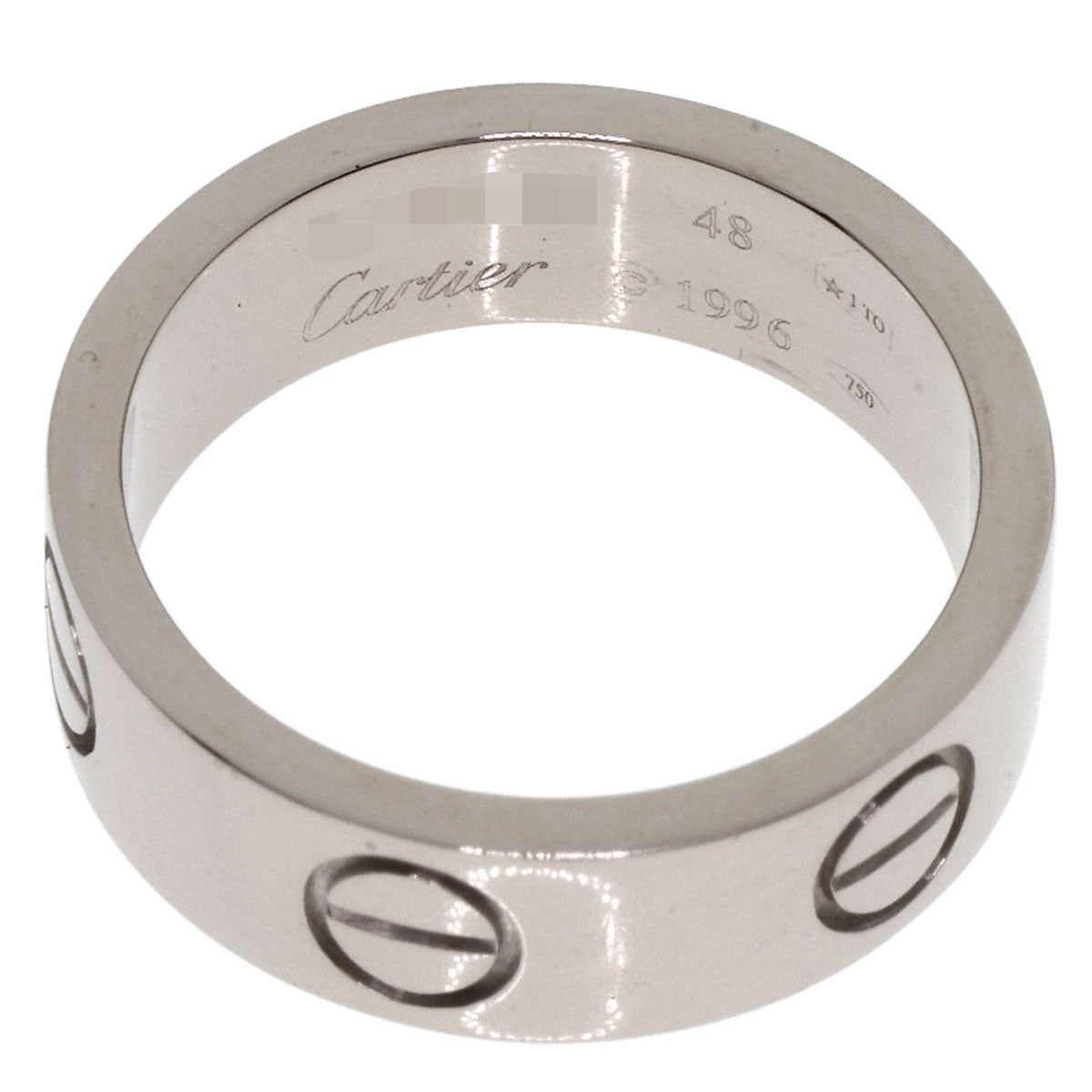 CARTIER love ring #48 Ring K18 White Gold Ladies [Used]