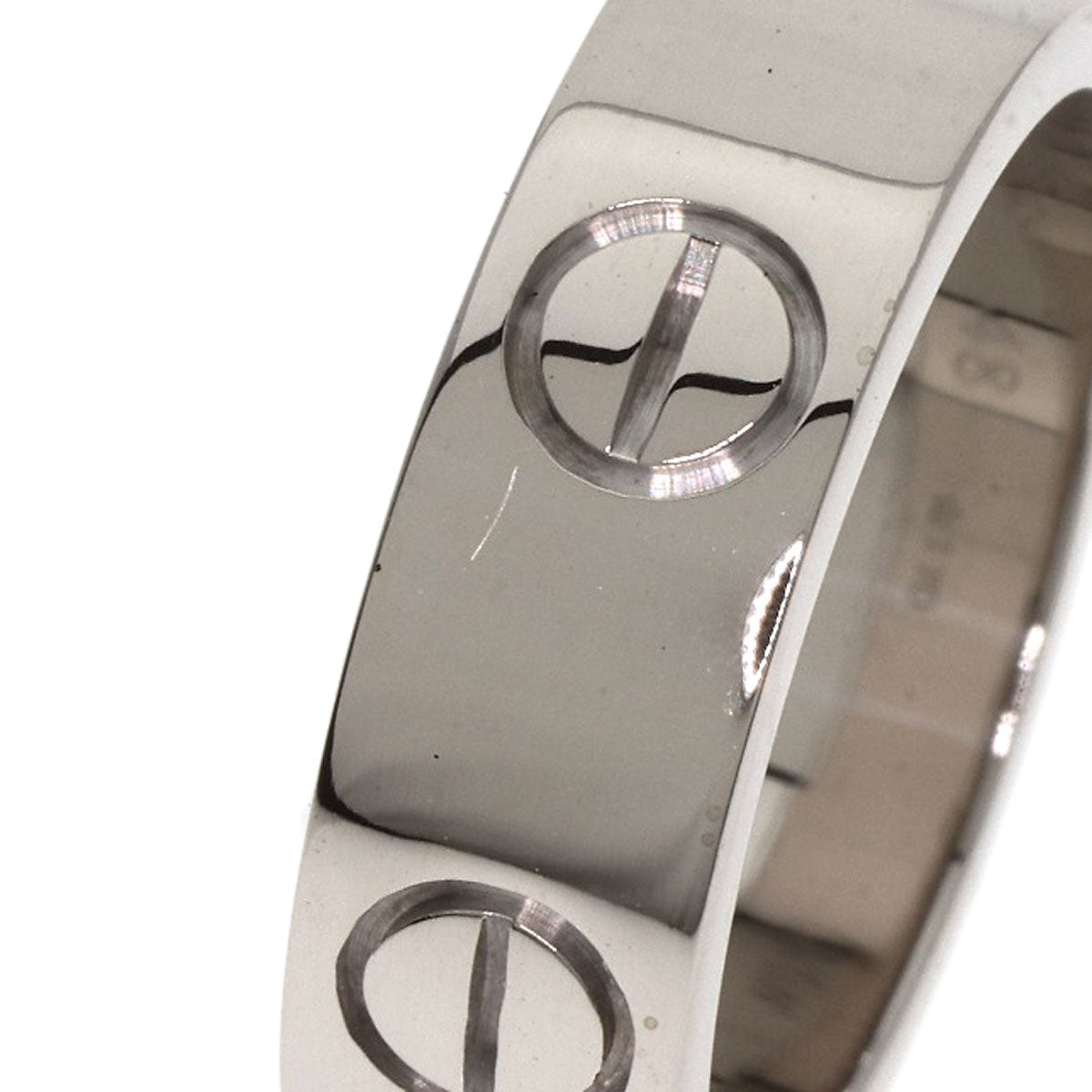 CARTIER love ring #48 Ring K18 White Gold Ladies [Used]