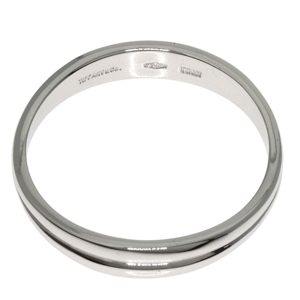 TIFFANY&Co. Double Wave Ring K18 White Gold Ladies [Used]