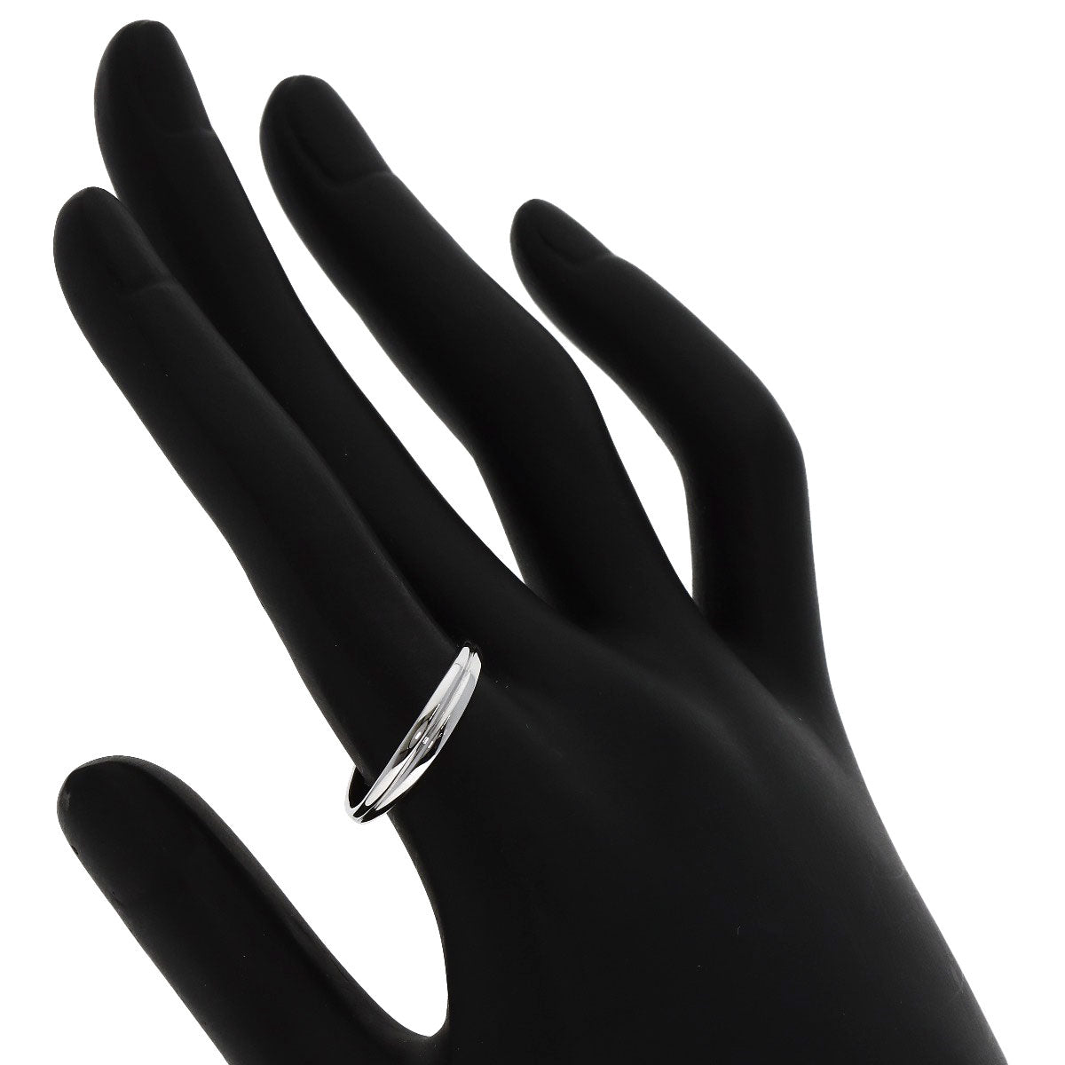 TIFFANY&Co. Double Wave Ring K18 White Gold Ladies [Used]