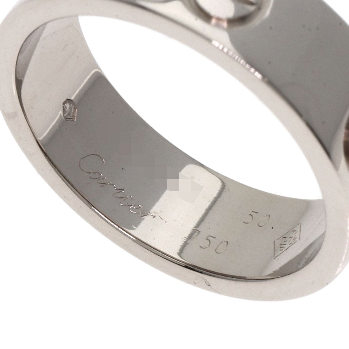 CARTIER   Ring love ring #50 K18 White Gold Ladies