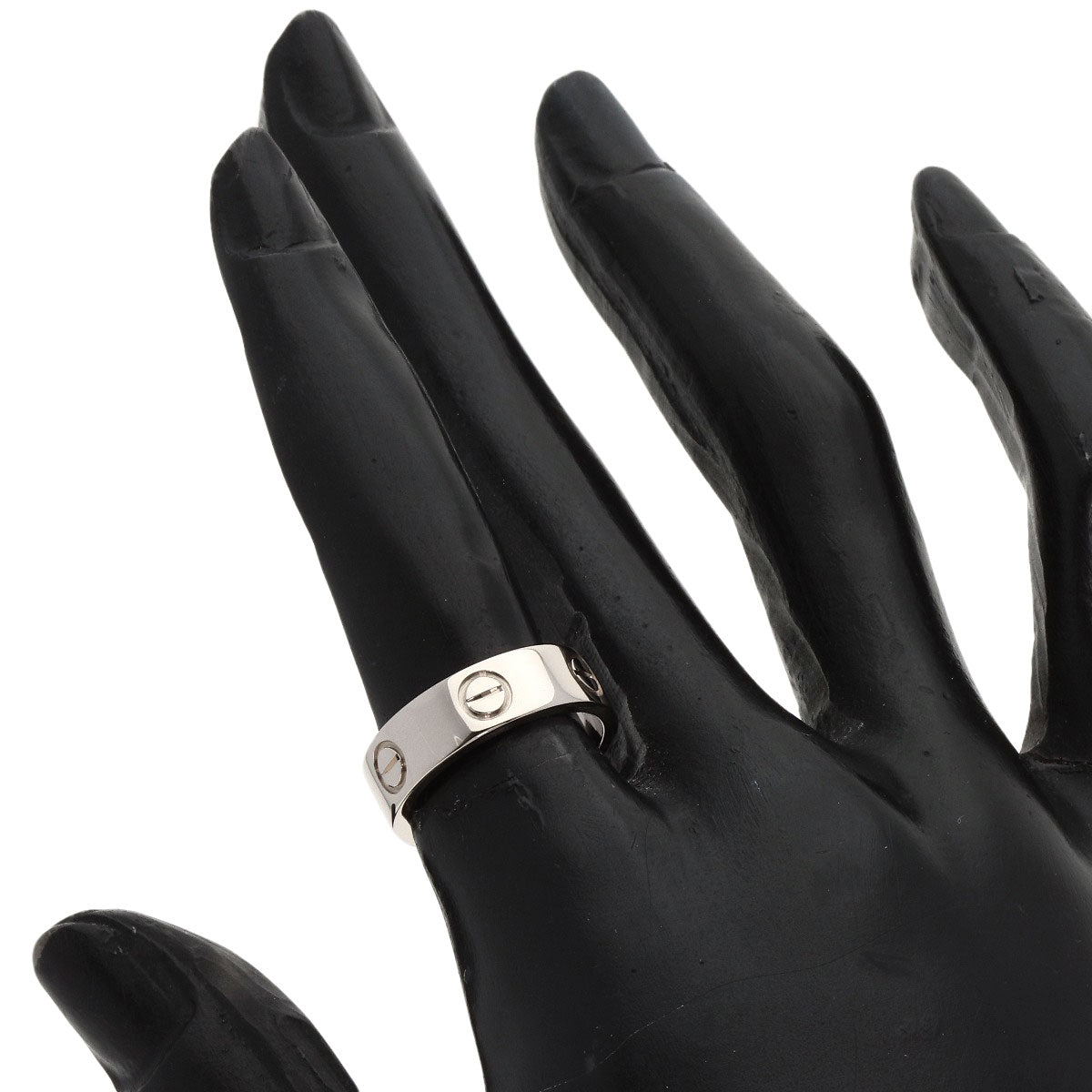 CARTIER   Ring love ring #50 K18 White Gold Ladies