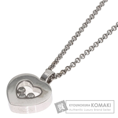 Chopard Happy diamond heart motif Necklace K18 White Gold Ladies [Used]