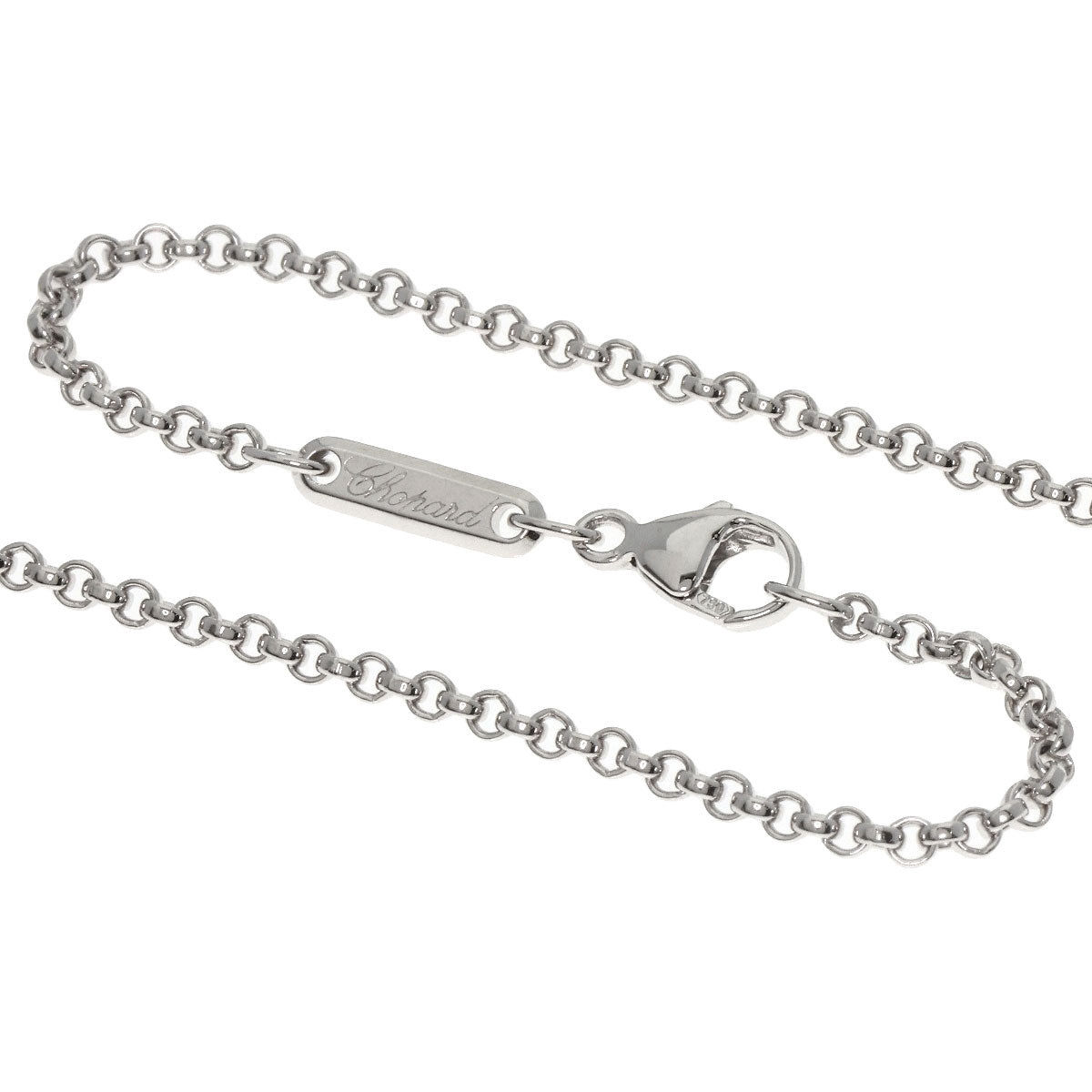 Chopard Happy diamond heart motif Necklace K18 White Gold Ladies [Used]