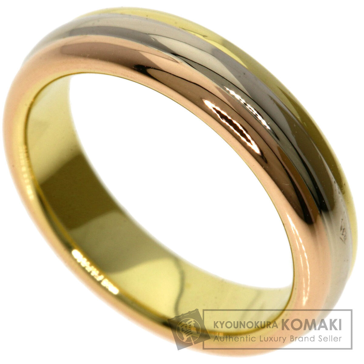 CARTIER Three colors # 47 Ring K18 Yellow Gold K18 White GoldLadies [Used]