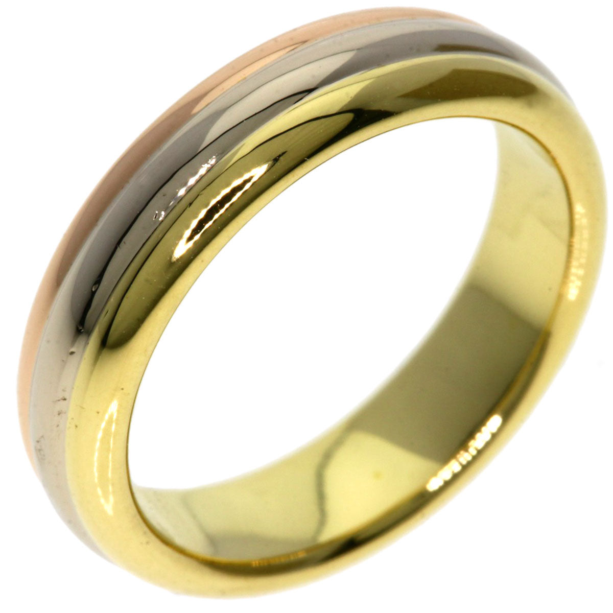 CARTIER Three colors # 47 Ring K18 Yellow Gold K18 White GoldLadies [Used]