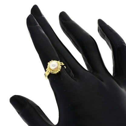 TIFFANY&Co.   Ring Akoya pearl Pearl K18 Yellow Gold Ladies