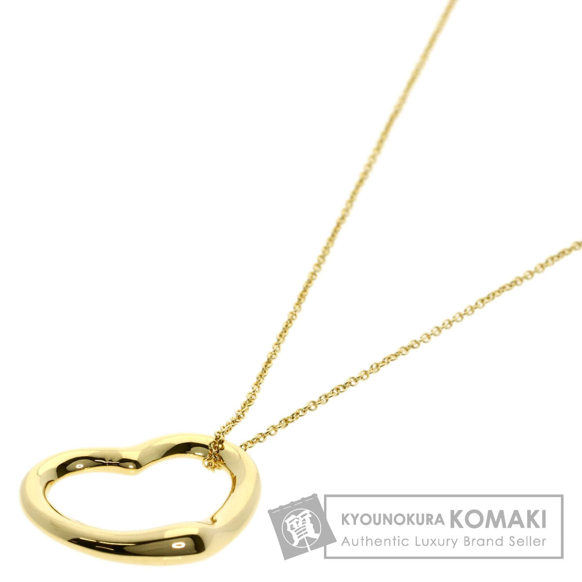 TIFFANY&Co.   Necklace Open heart K18 Yellow Gold Ladies