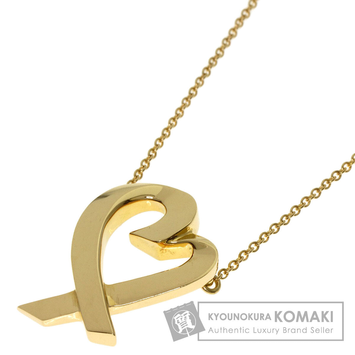 TIFFANY&Co. Loving heart Necklace K18 Yellow Gold Ladies [Used]