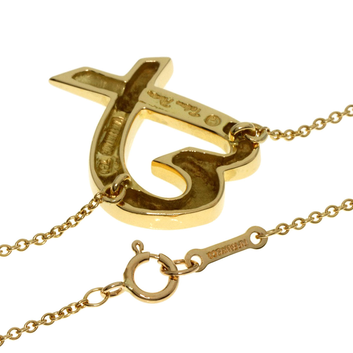 TIFFANY&Co. Loving heart Necklace K18 Yellow Gold Ladies [Used]