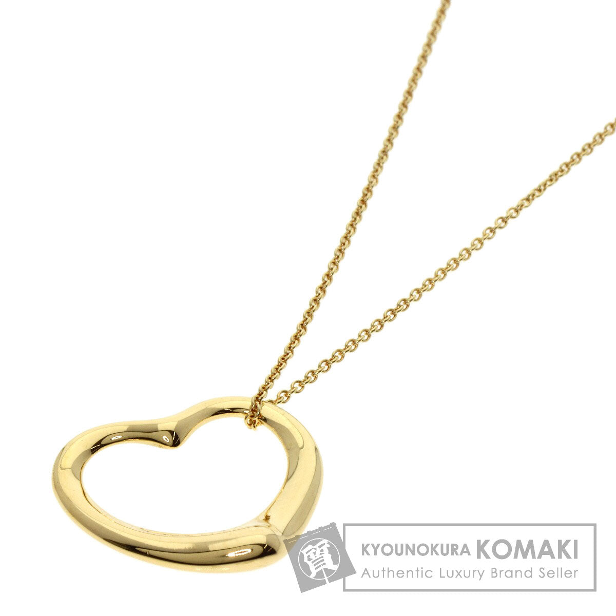 TIFFANY&Co. Open heart Necklace K18 Yellow Gold Ladies [Used]