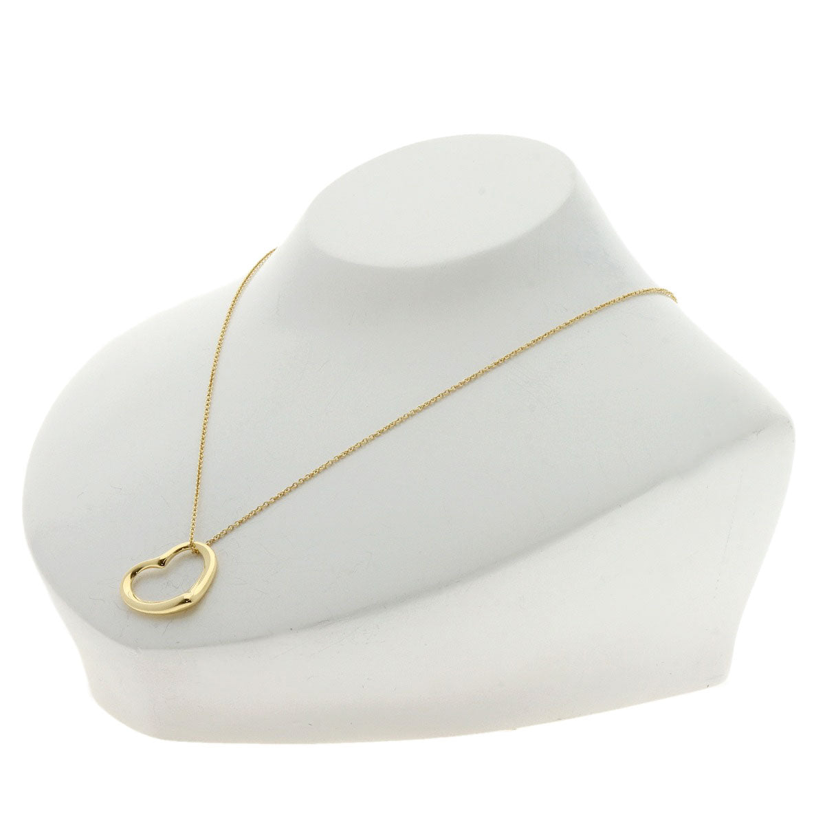 TIFFANY&Co. Open heart Necklace K18 Yellow Gold Ladies [Used]