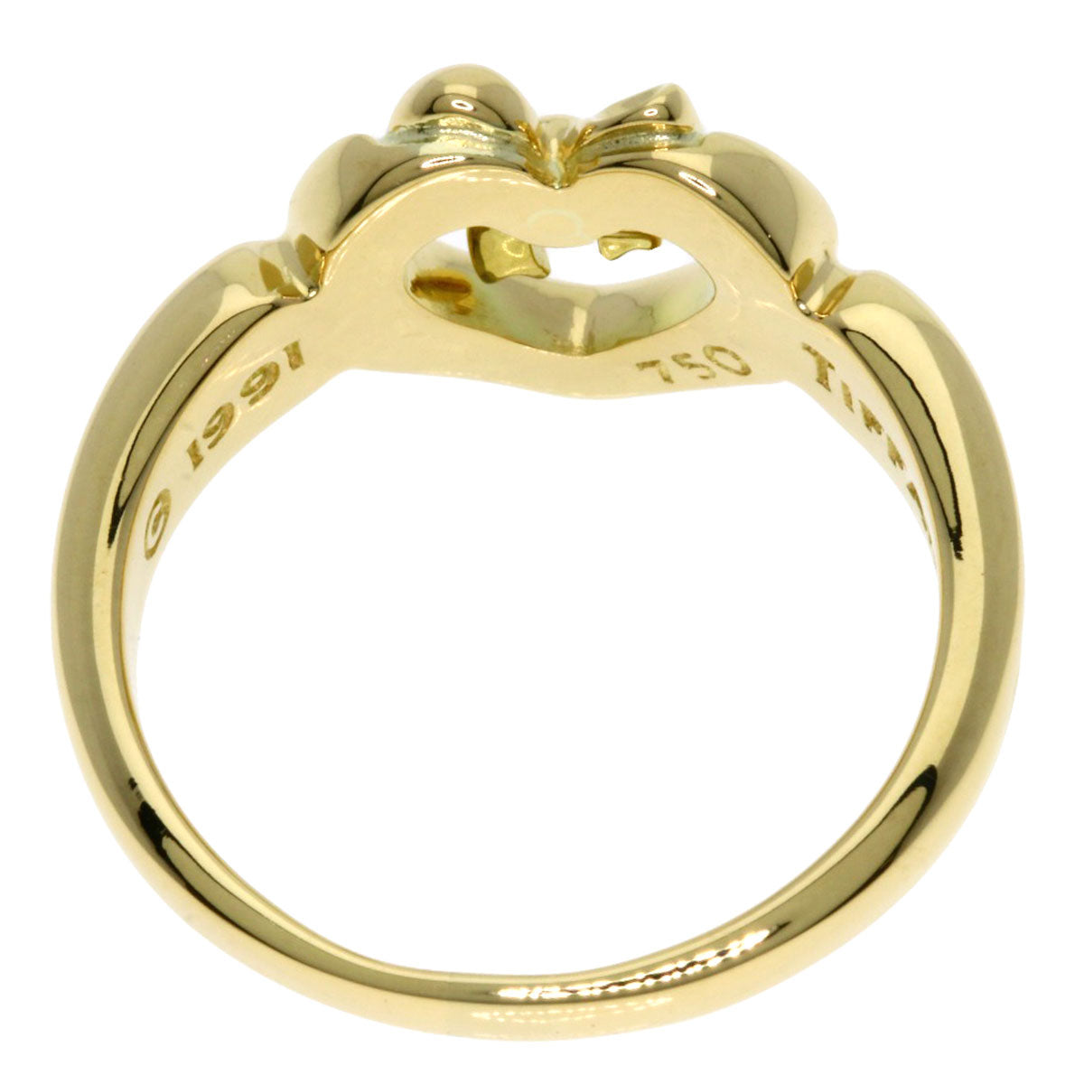 TIFFANY&Co.   Ring Ribbon heart K18 Yellow Gold Ladies