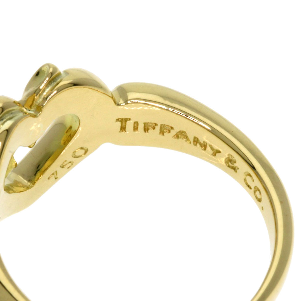 TIFFANY&Co.   Ring Ribbon heart K18 Yellow Gold Ladies