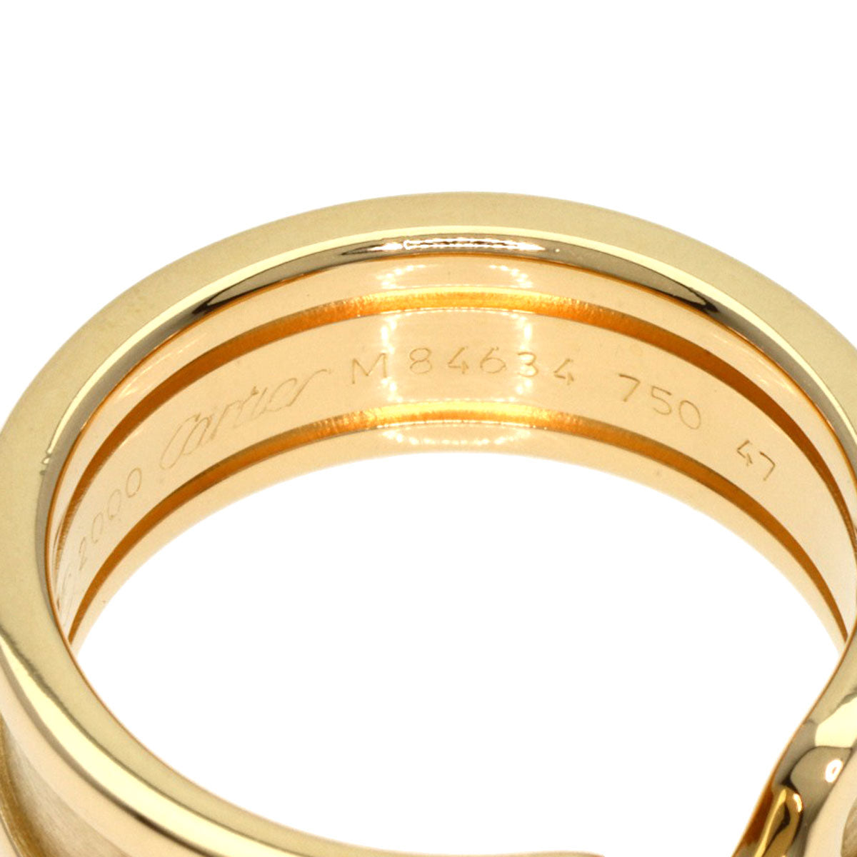 CARTIER   Ring C2 ring # 47 K18 Yellow Gold Ladies