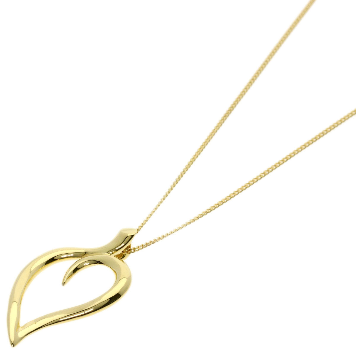 TIFFANY&Co.   Necklace Leaf heart K18 Yellow Gold Ladies