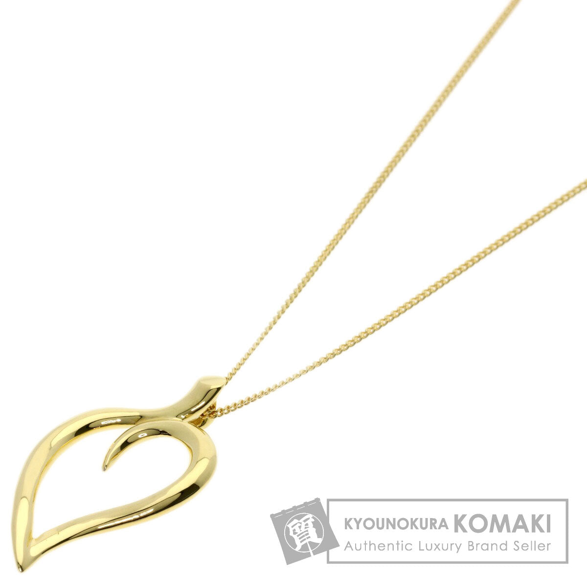 TIFFANY&Co.   Necklace Leaf heart K18 Yellow Gold Ladies