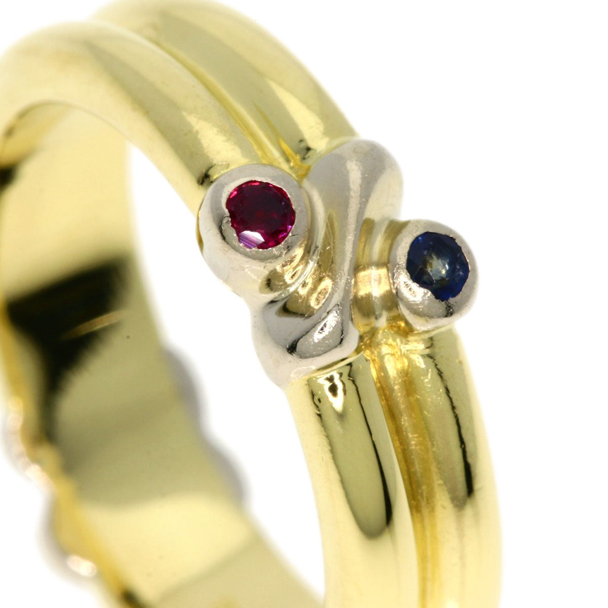 TIFFANY&Co.   Ring Signature Ruby Sapphire K18 Yellow Gold K18 White GoldLadies