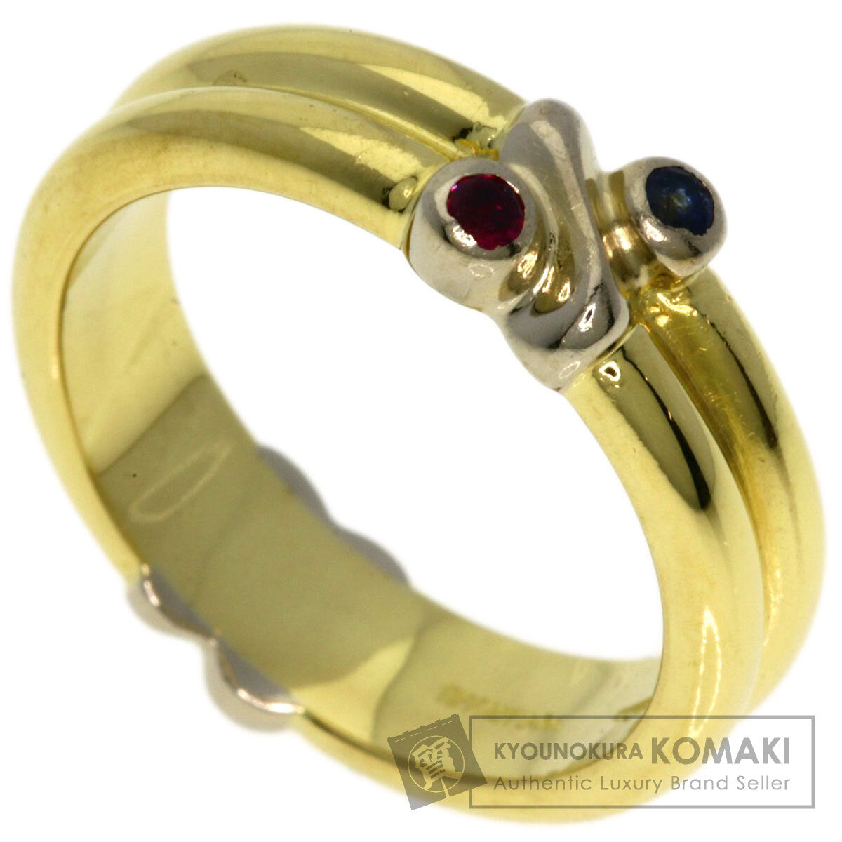 TIFFANY&Co.   Ring Signature Ruby Sapphire K18 Yellow Gold K18 White GoldLadies