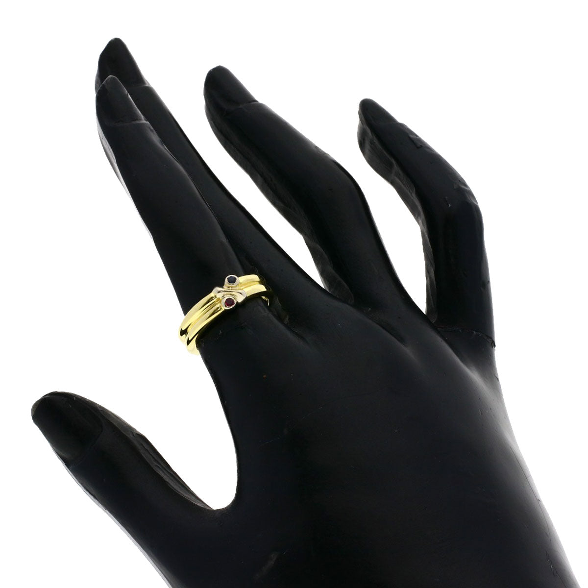 TIFFANY&Co.   Ring Signature Ruby Sapphire K18 Yellow Gold K18 White GoldLadies