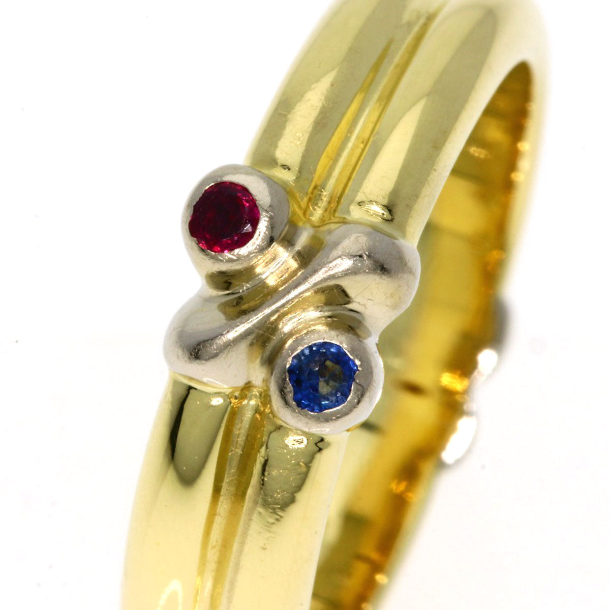 TIFFANY&Co.   Ring Signature Ruby Sapphire K18 Yellow Gold K18 White GoldLadies