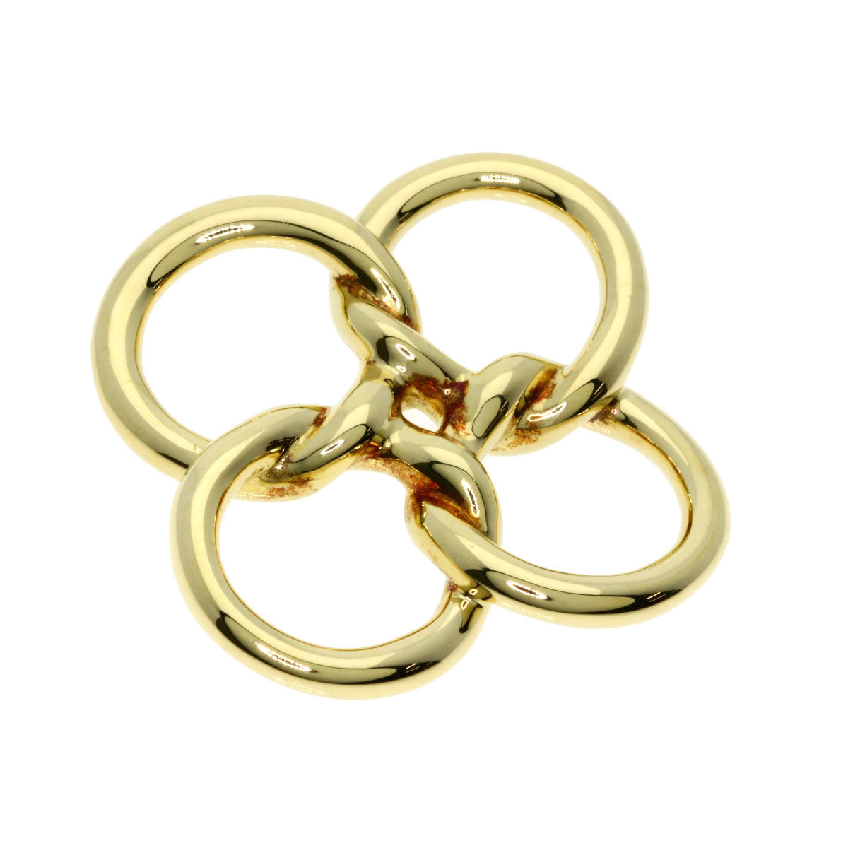 TIFFANY&Co.   Quadrofolio Clover with Black Cord Pendant top  K18 Yellow Gold Ladies [Used]