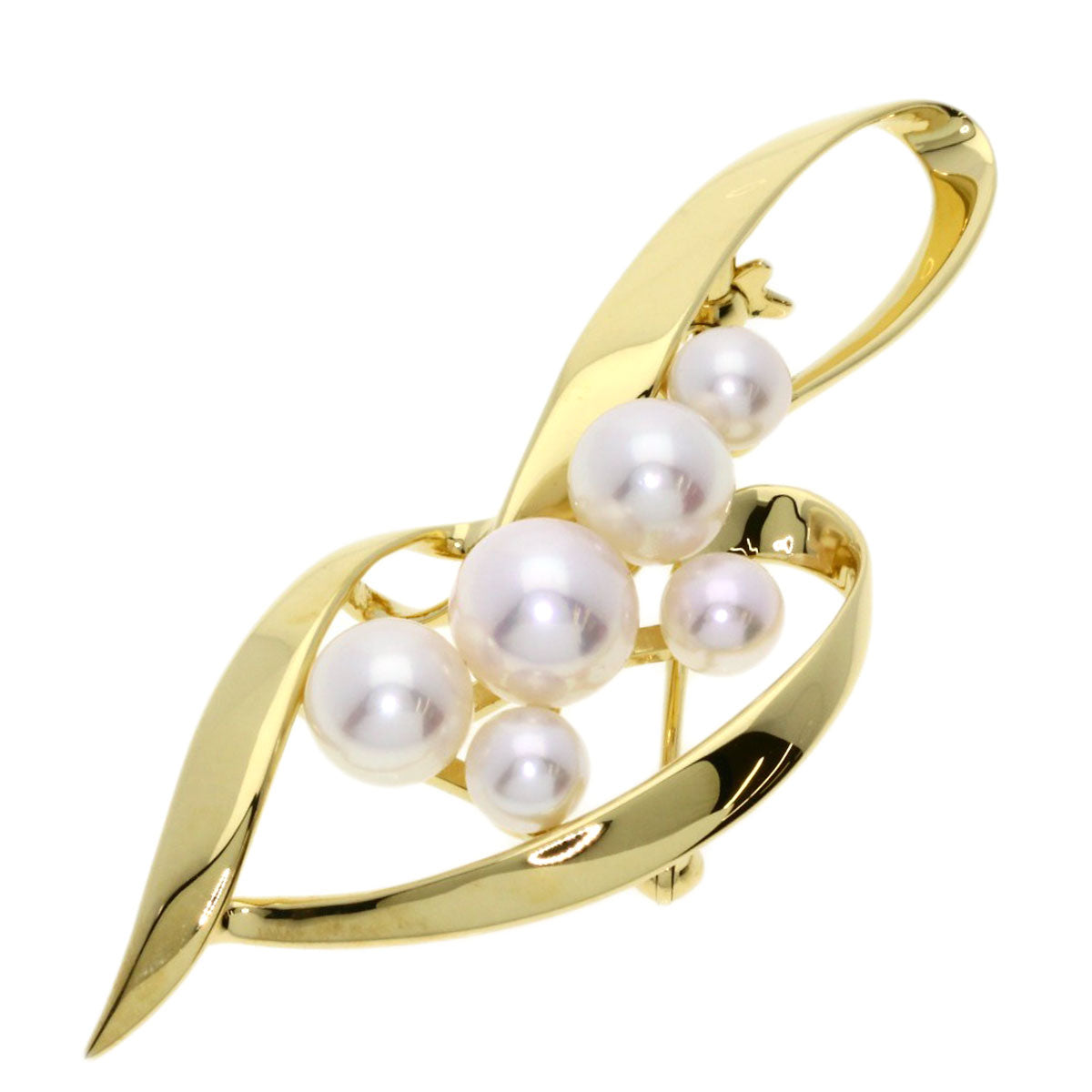 MIKIMOTO   Brooch Akoya pearl Pearl K18 Yellow Gold Ladies