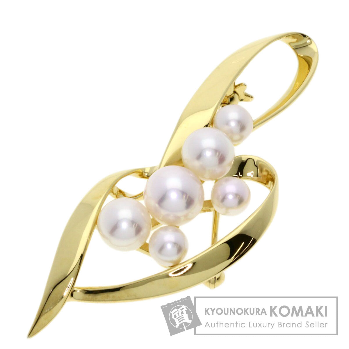 MIKIMOTO   Brooch Akoya pearl Pearl K18 Yellow Gold Ladies