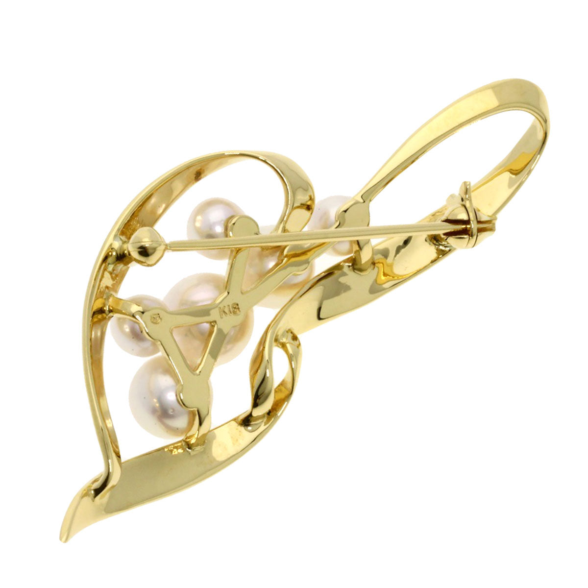 MIKIMOTO   Brooch Akoya pearl Pearl K18 Yellow Gold Ladies