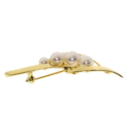 MIKIMOTO   Brooch Akoya pearl Pearl K18 Yellow Gold Ladies