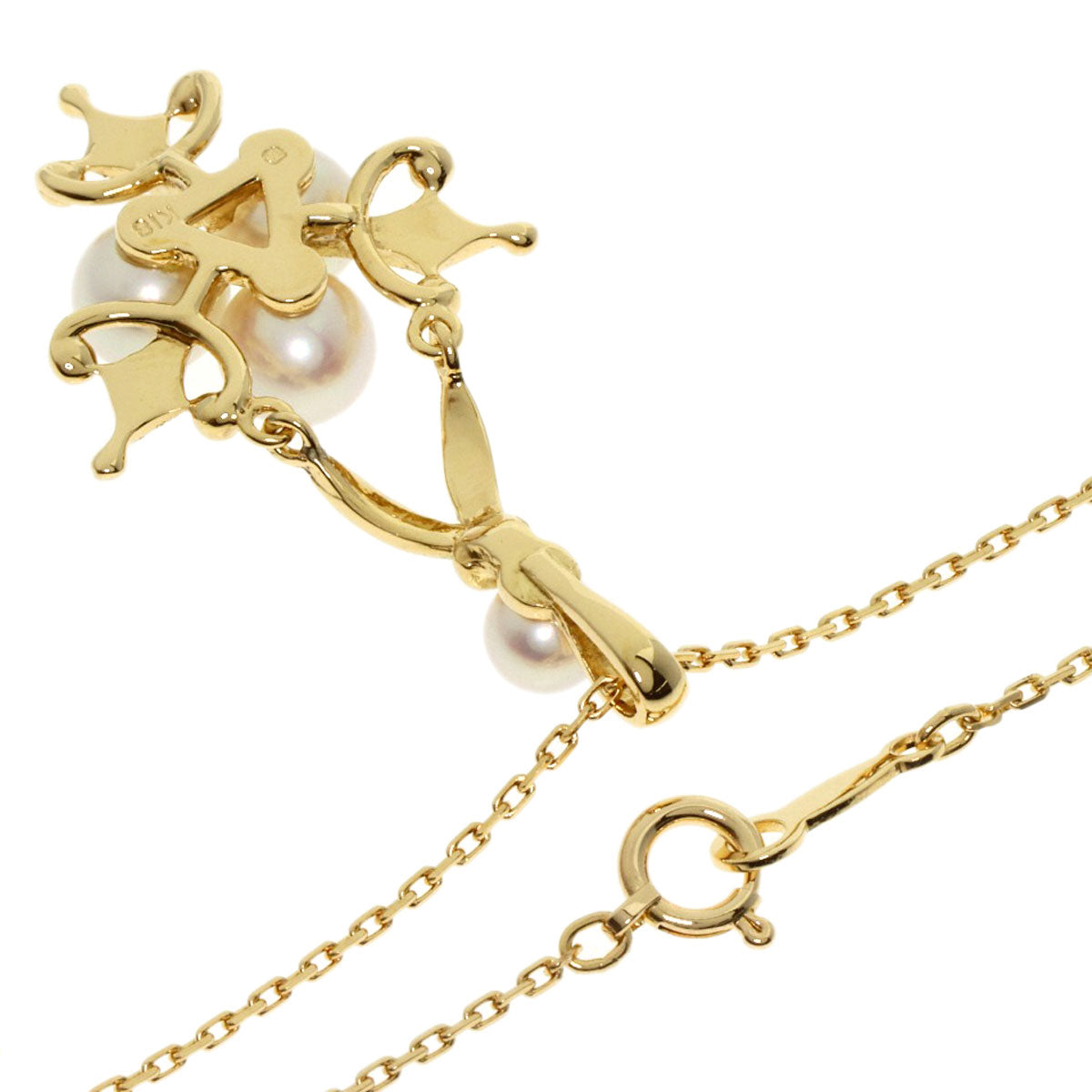 MIKIMOTO Akoya pearl Pearl Necklace K18 Yellow Gold Ladies [Used]