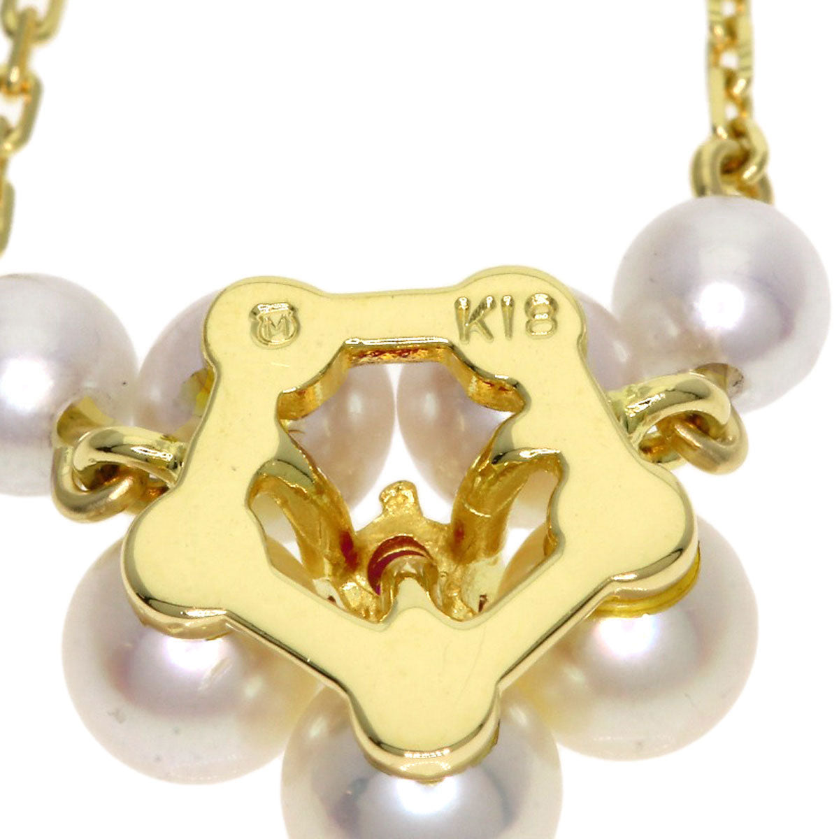 MIKIMOTO   Ruby Akoya Pearl Necklace  K18 Yellow Gold Ladies [Used]