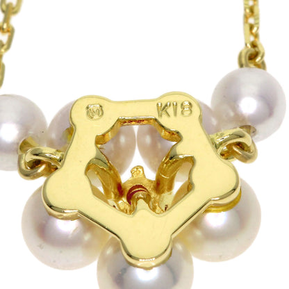 MIKIMOTO   Ruby Akoya Pearl Necklace  K18 Yellow Gold Ladies [Used]