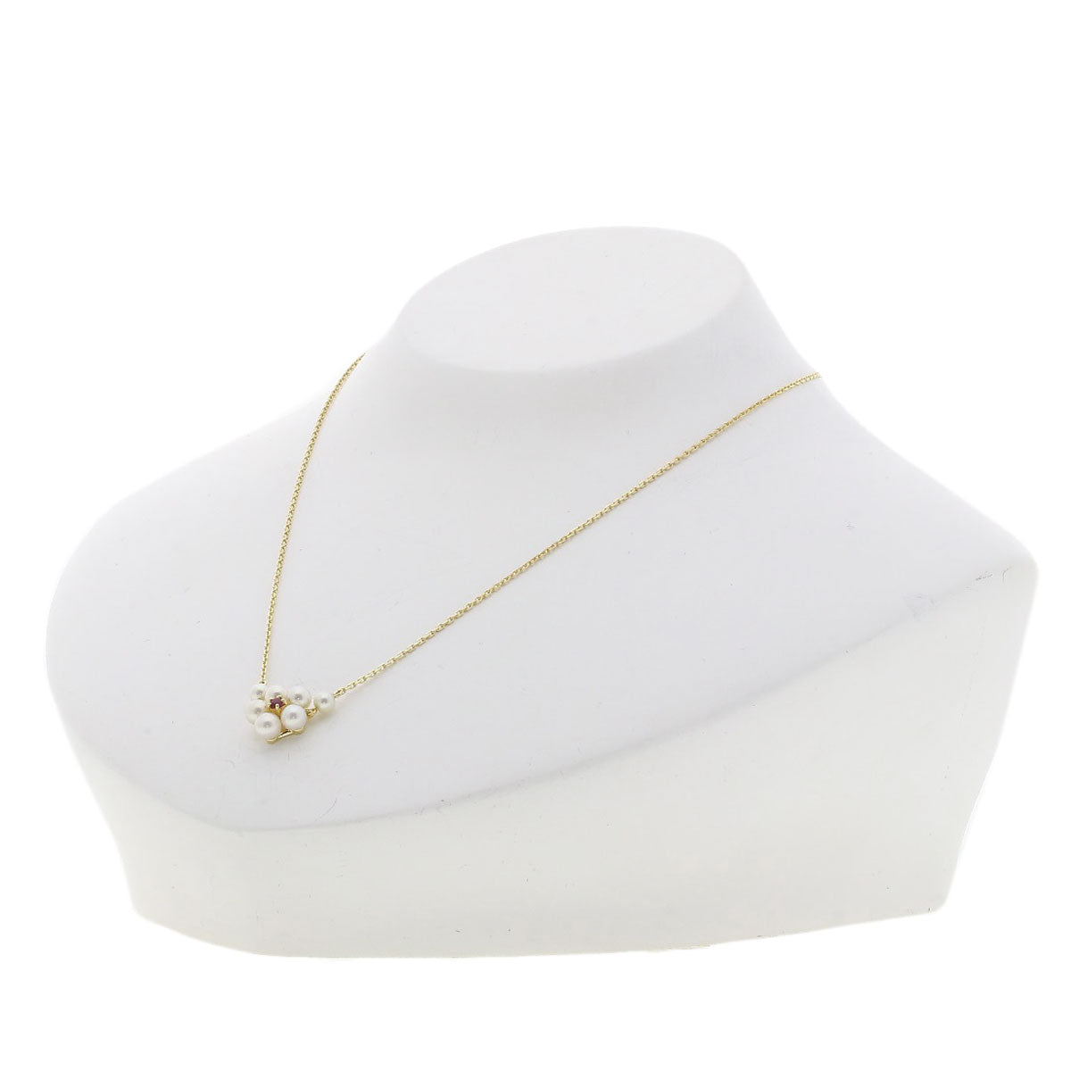 MIKIMOTO   Ruby Akoya Pearl Necklace  K18 Yellow Gold Ladies [Used]