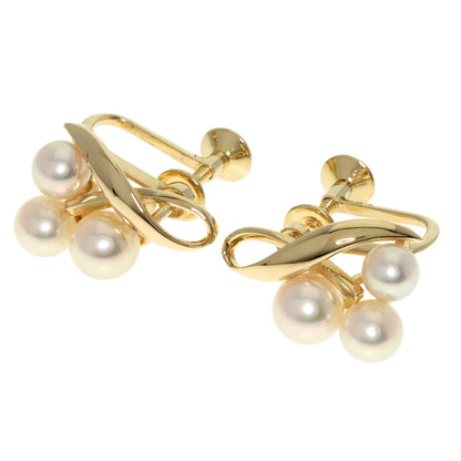 MIKIMOTO Pearl Pearl Earring K14 Yellow Gold Ladies [Used]