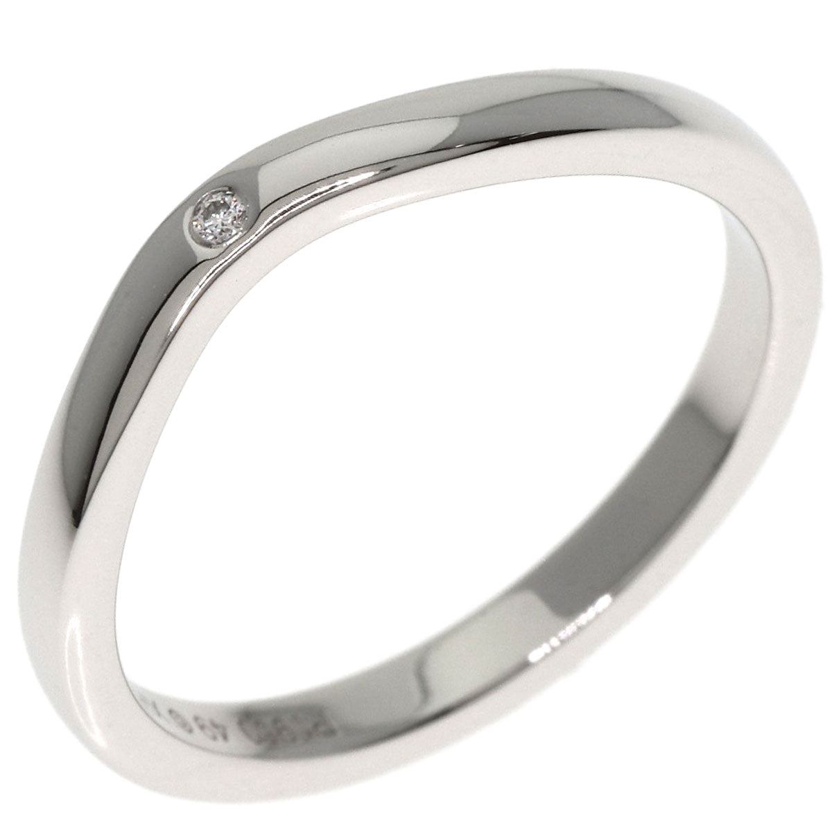 CARTIER   Ballerina Curves 3P Diamond #49 Ring  Platinum PT950 Ladies [Used]