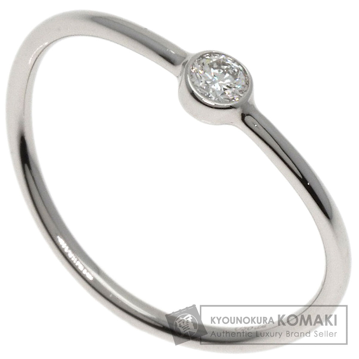 TIFFANY&Co.   Ring Wave Single Row 1P Diamond Platinum PT950 Ladies