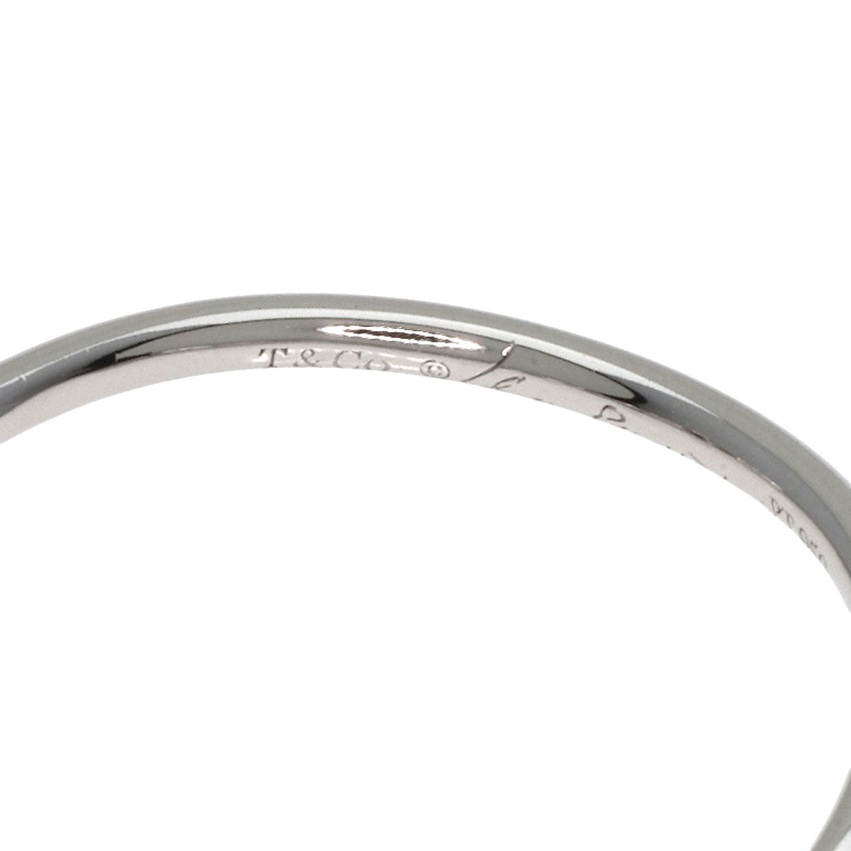 TIFFANY&Co.   Ring Wave Single Row 1P Diamond Platinum PT950 Ladies