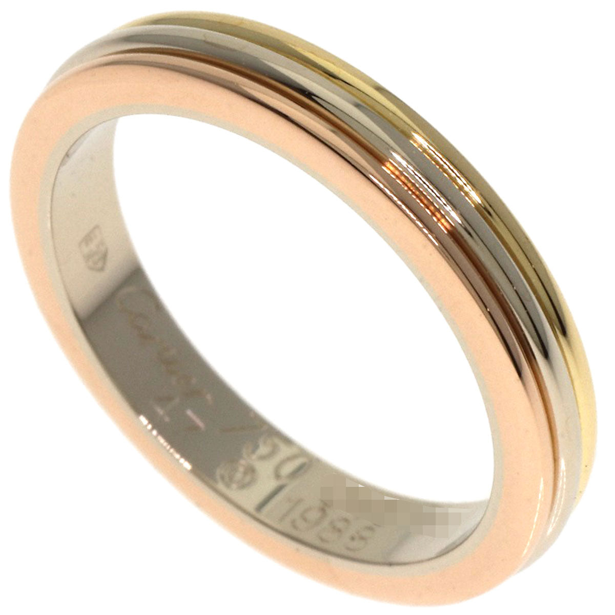 CARTIER Three colors # 47 Ring K18 Yellow Gold K18 White GoldLadies [Used]