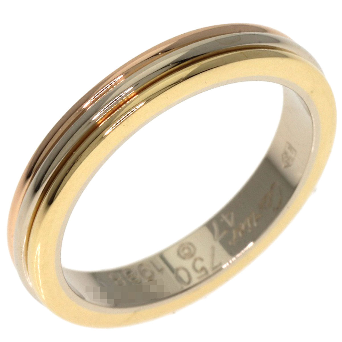 CARTIER Three colors # 47 Ring K18 Yellow Gold K18 White GoldLadies [Used]