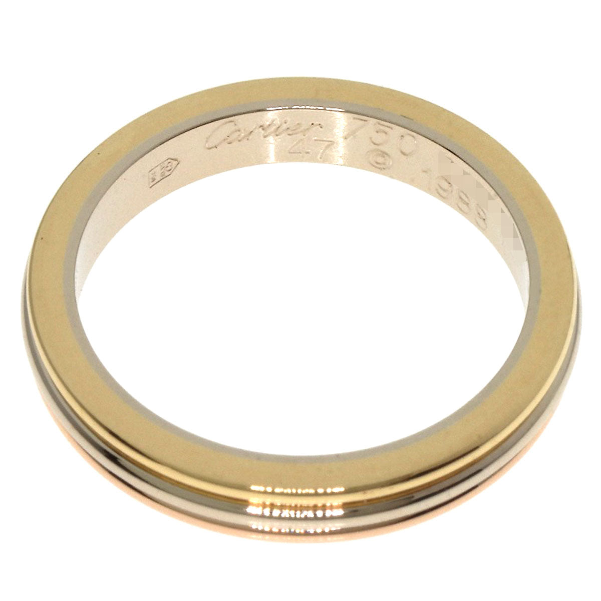 CARTIER Three colors # 47 Ring K18 Yellow Gold K18 White GoldLadies [Used]